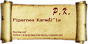 Pipernea Karméla névjegykártya